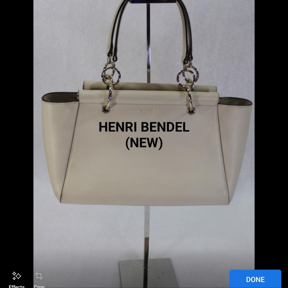HENRI BENDEL stone colored satchel bread new